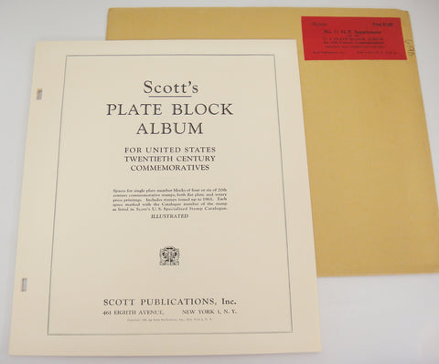 Scott Plate Block Commemoratives Supplement 11 United States 1960